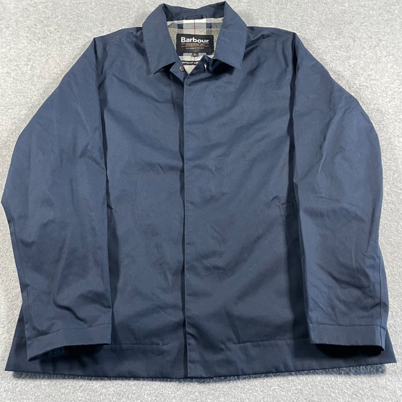 Barbour Short Rokig Waterproof Jacket Mens Large Blue Breathable Outdoors Tartan - Picture 1 of 8
